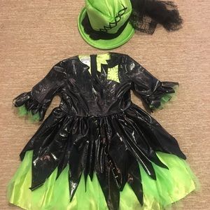 Girls Frankenstein costume with Hat. Wishcraft